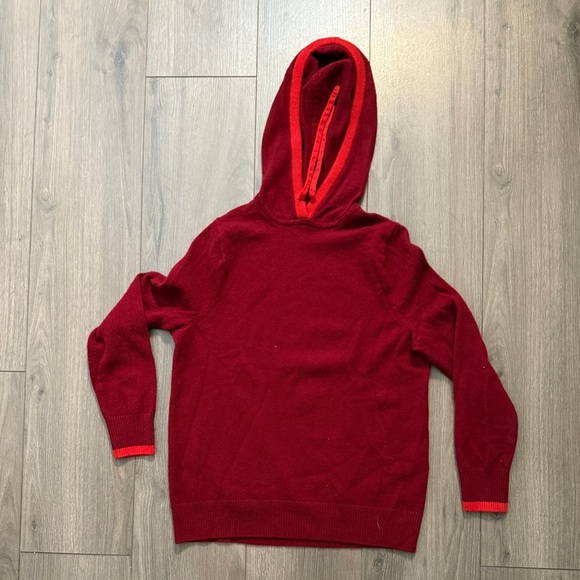 Summersalt Cozy Cashemere Blend Red Hooded Sweater. - Picture 2 of 9